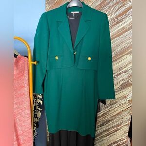 Talbots Petites vintage wool colorblock suit set